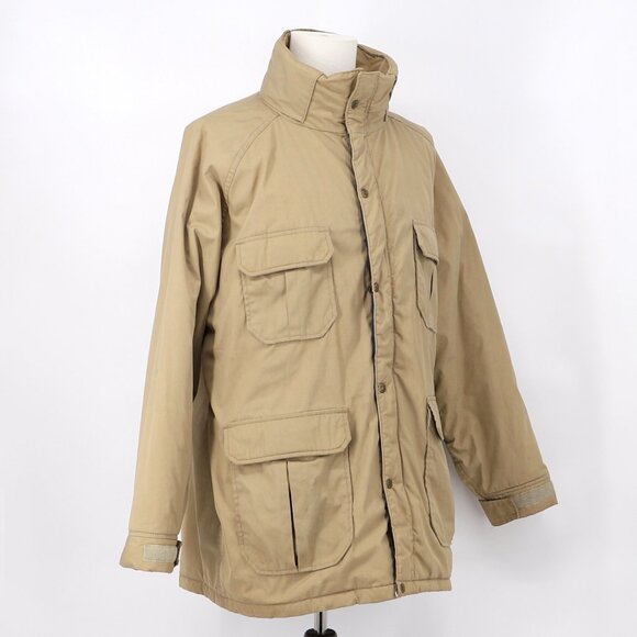 VINTAGE WOOLRICH 90's Men's Tan Coat Jacket Parka Size XL - Picture 2 of 14